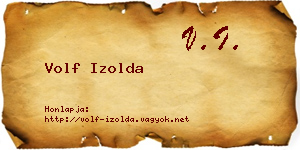 Volf Izolda névjegykártya